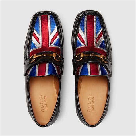 gucci union jack loafers